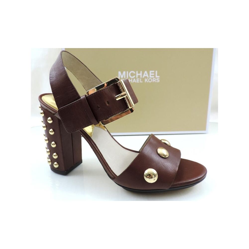 MICHAEL Kors Linden Heeled Sandals Mocha Brown